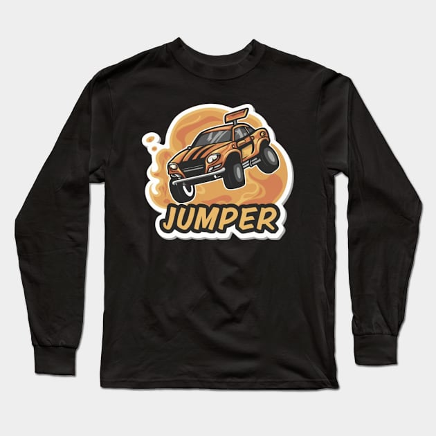 Jumper Racing Car Long Sleeve T-Shirt by Abeer Ahmad